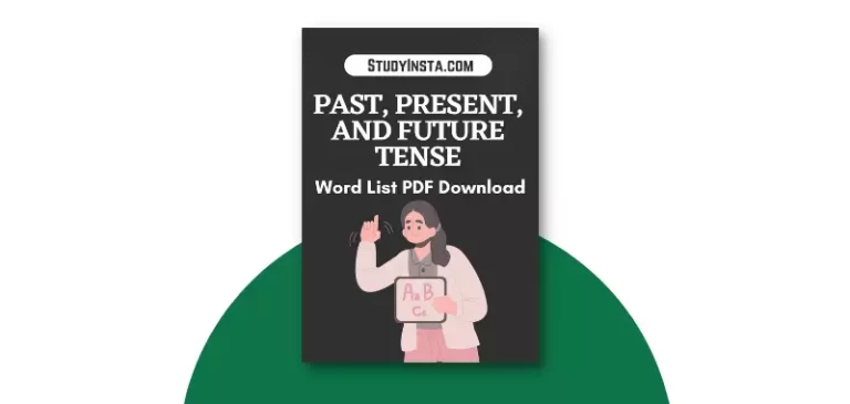 Past Present Future Tense Words List PDF Download